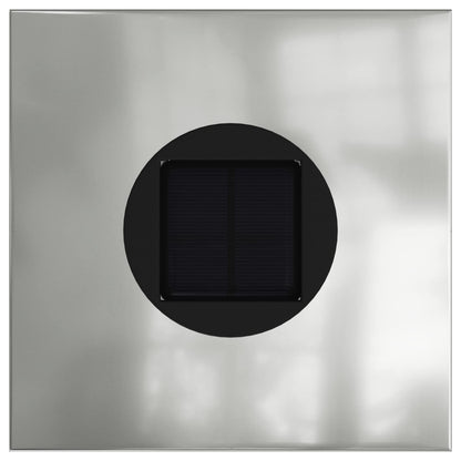 Solar LED Pathway Light 2 pcs Silver Galvanized Steel