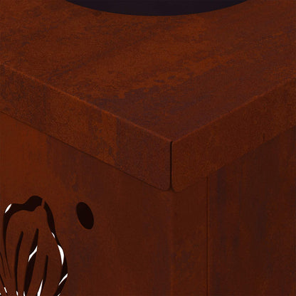 Solar LED Pathway Light 2 pcs Rusty Weathering Steel