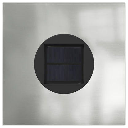 Solar LED Pathway Light 2 pcs Silver Galvanized Steel