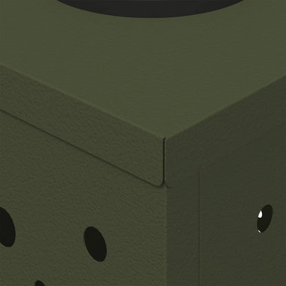 Solar LED Pathway Light 2 pcs Olive Green Cold Rolled Steel