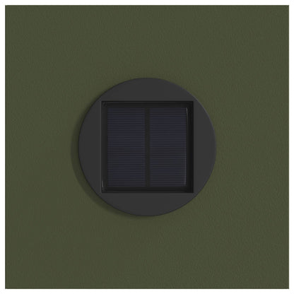 Solar LED Pathway Light 2 pcs Olive Green Cold Rolled Steel