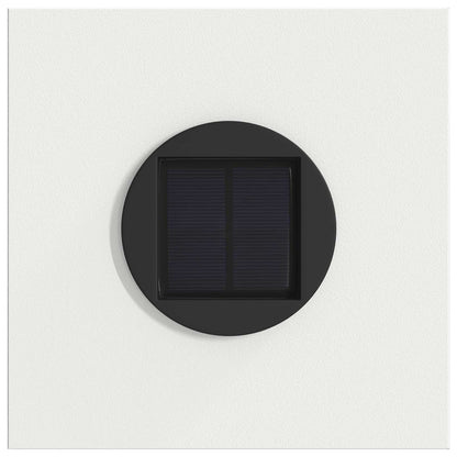 Solar LED Pathway Light 2 pcs White Cold Rolled Steel