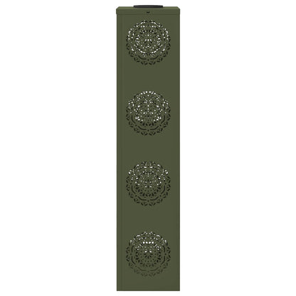 Solar LED Pathway Light 2 pcs Olive Green Cold Rolled Steel