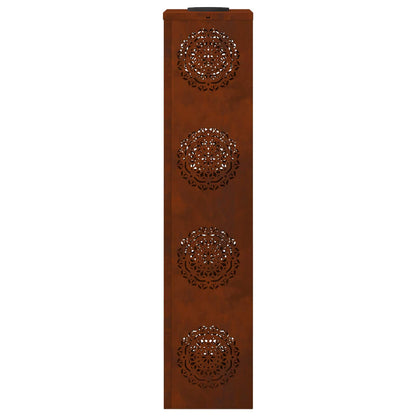 Solar LED Pathway Light 2 pcs Rusty Weathering Steel