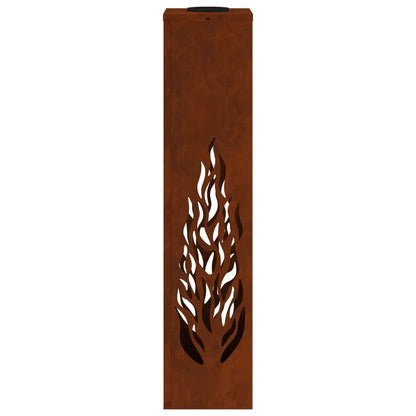 Solar LED Pathway Light 2 pcs Rusty Weathering Steel