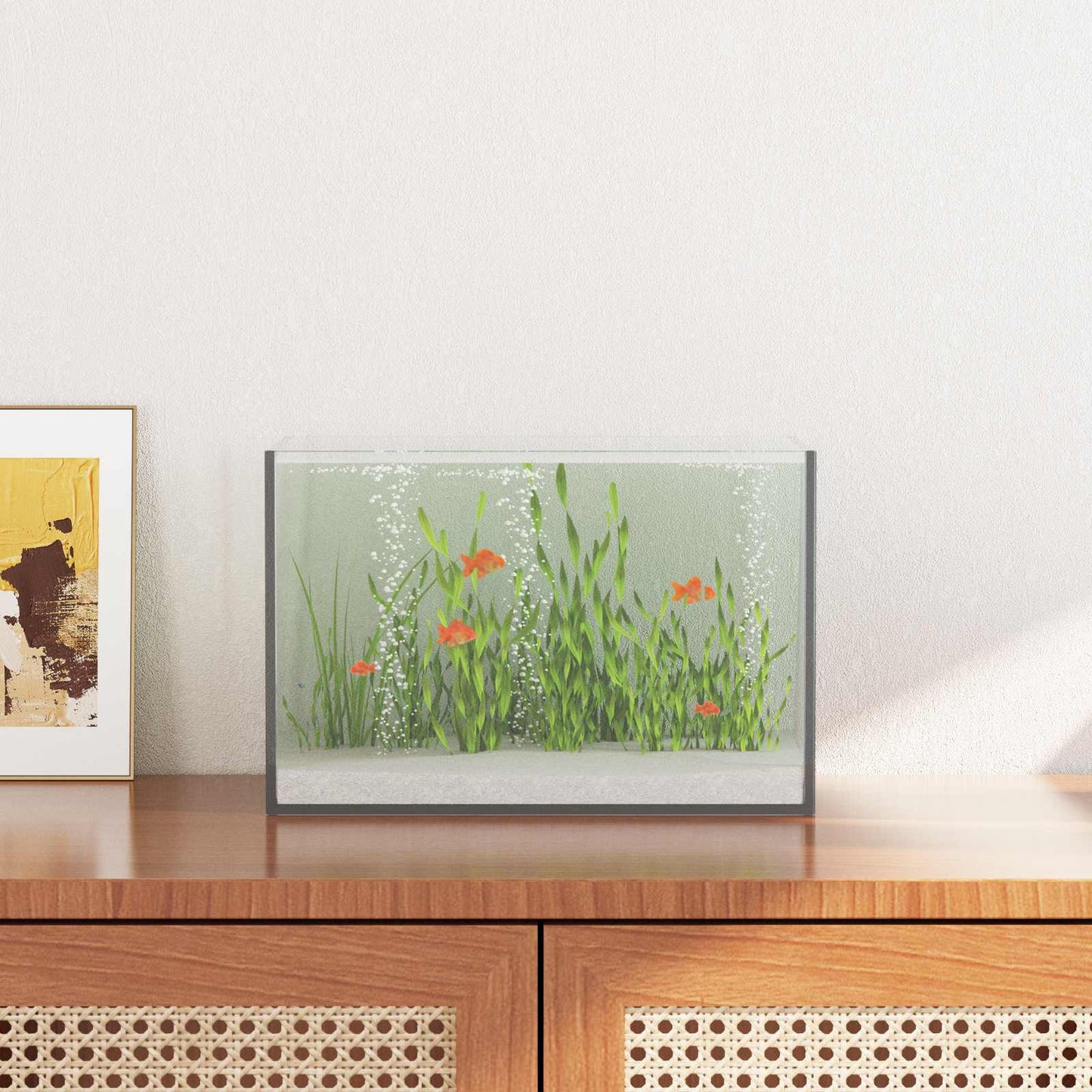 Aquarium with Storage Transparent 30 x 20 x 20 cm Glass