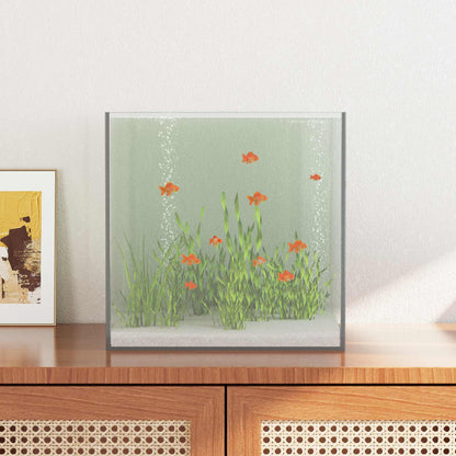 Aquarium with Storage Transparent 30 x 30 x 30 cm Glass
