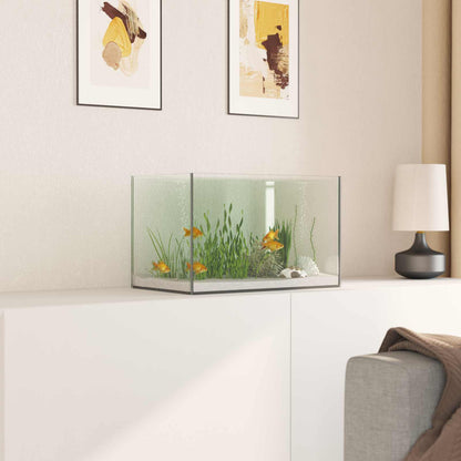 Aquarium with Storage Transparent 40 x 25 x 25 cm Glass