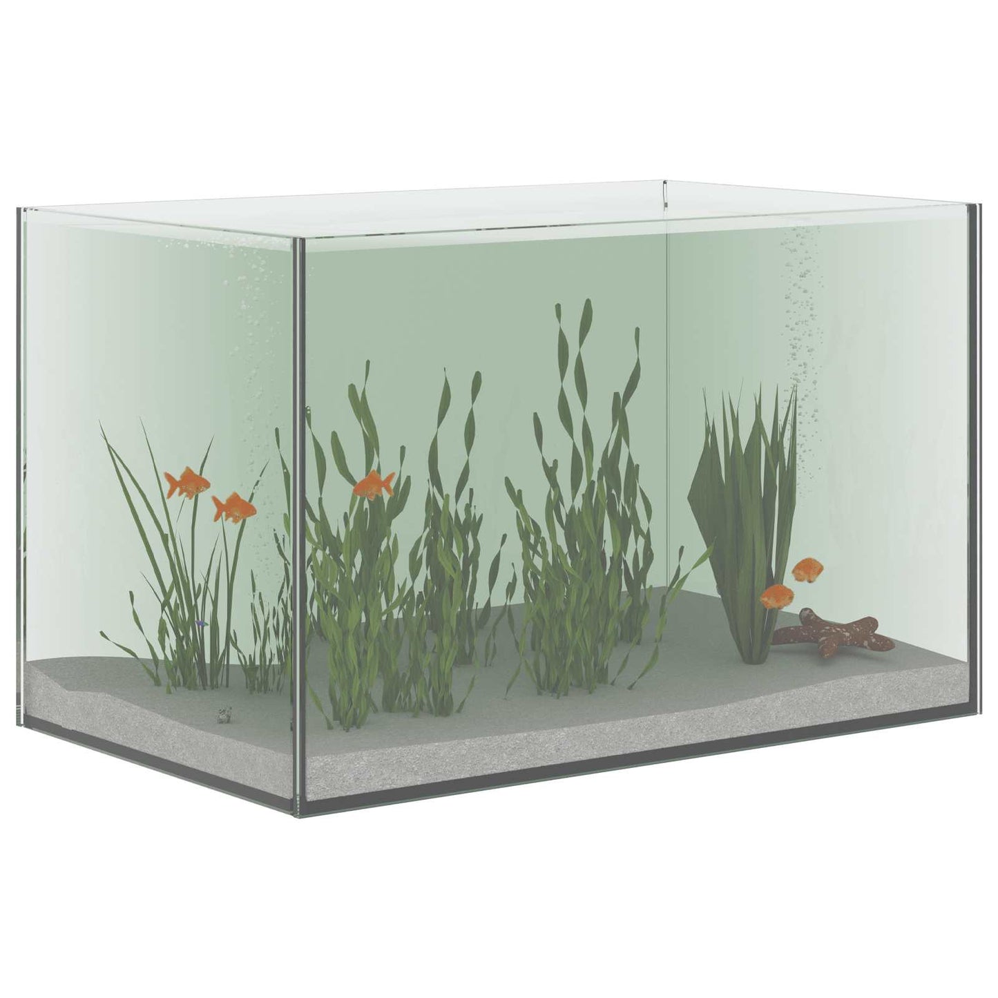 Aquarium with Storage Transparent 40 x 25 x 25 cm Glass
