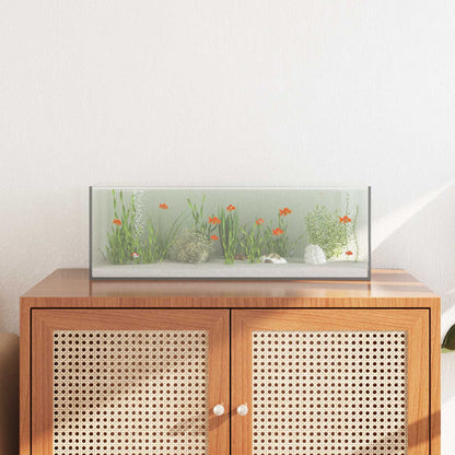 Aquarium with Storage Transparent 60 x 20 x 20 cm Glass