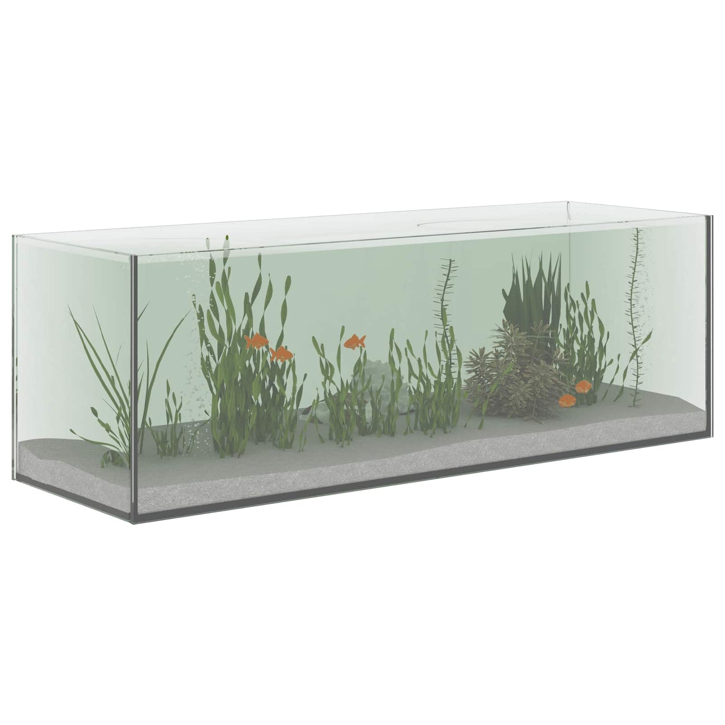 Aquarium with Storage Transparent 60 x 20 x 20 cm Glass
