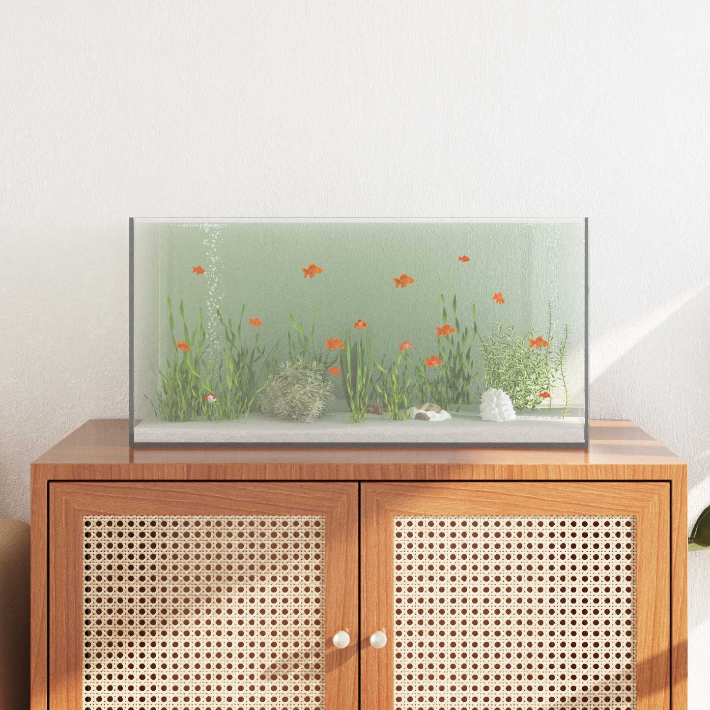Aquarium with Storage Transparent 60 x 30 x 30 cm Glass