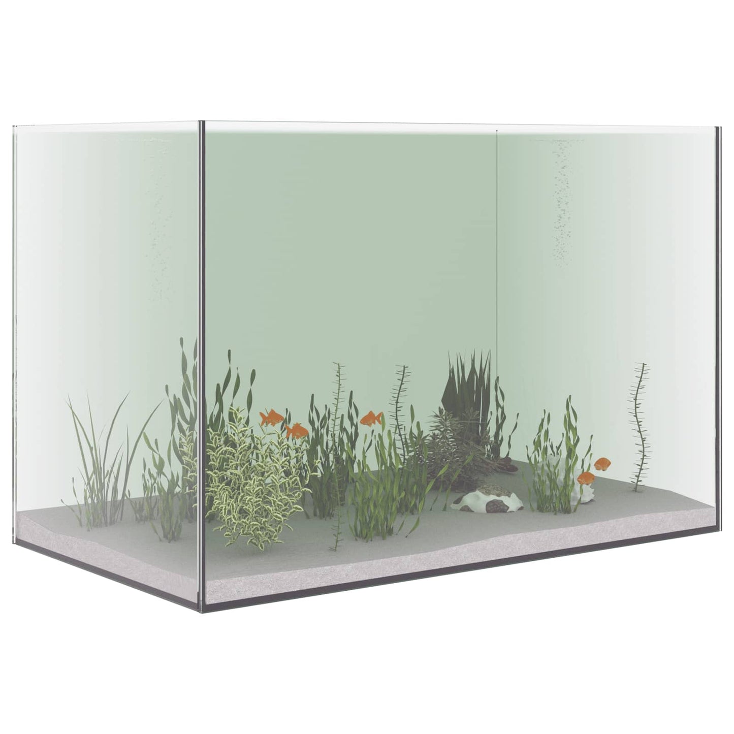 Aquarium with Storage Transparent 60 x 35 x 40 cm Glass