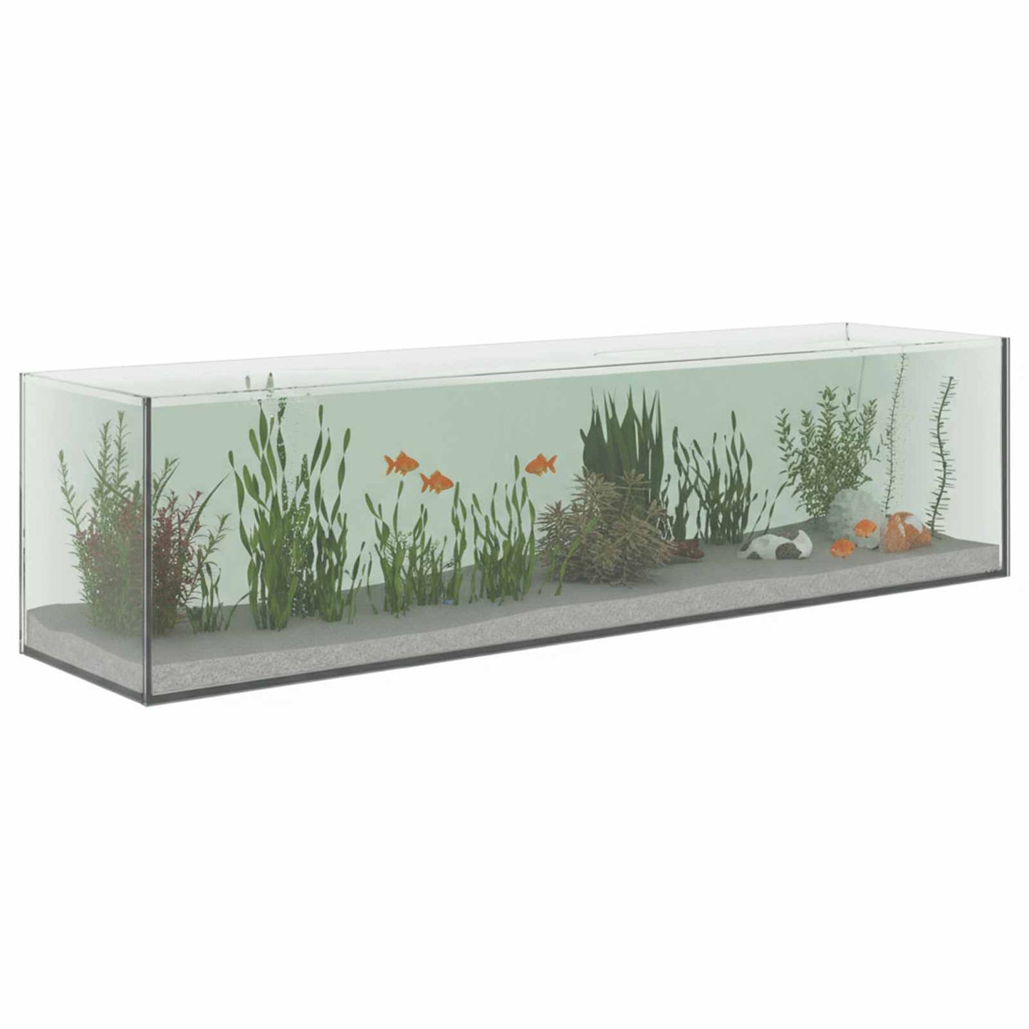 Aquarium with Storage Transparent 80 x 20 x 20 cm Glass