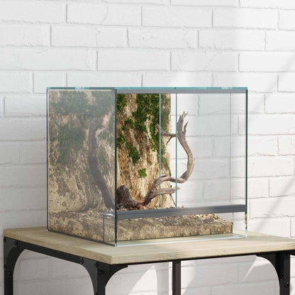 Terrarium with Storage Transparent 30 x 30 x 30 cm Glass