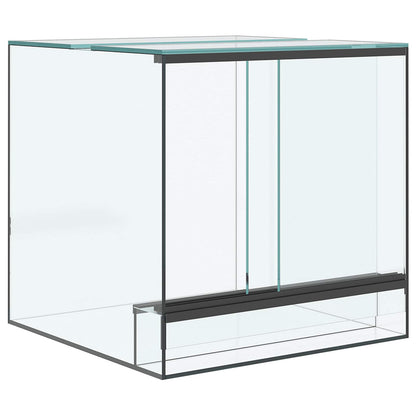 Terrarium with Storage Transparent 30 x 30 x 30 cm Glass