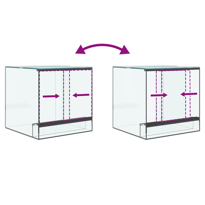 Terrarium with Storage Transparent 30 x 30 x 30 cm Glass