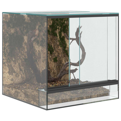 Terrarium with Storage Transparent 30 x 30 x 30 cm Glass