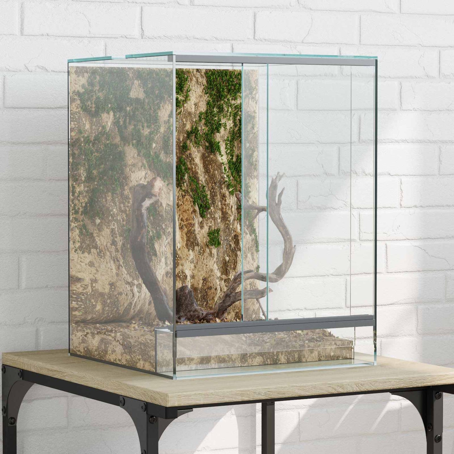 Terrarium with Storage Transparent 30 x 30 x 40 cm Glass