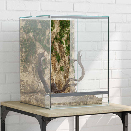 Terrarium with Storage Transparent 30 x 30 x 40 cm Glass