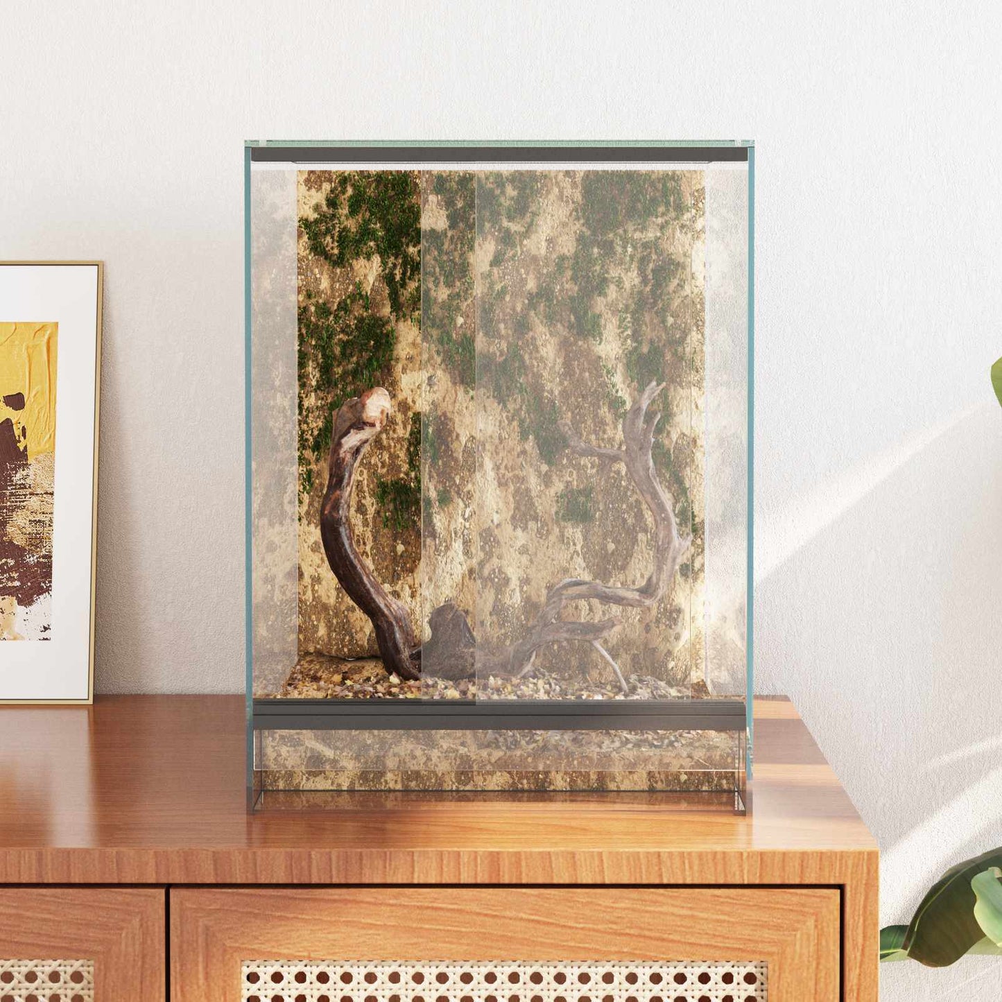 Terrarium with Storage Transparent 30 x 30 x 40 cm Glass