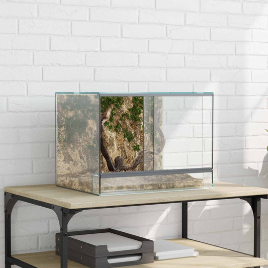 Terrarium with Storage Transparent 40 x 30 x 30 cm Glass