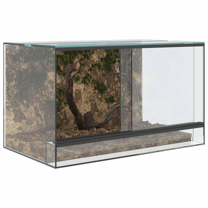 Terrarium with Storage Transparent 50 x 30 x 30 cm Glass