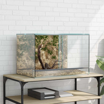 Terrarium with Storage Transparent 60 x 40 x 40 cm Glass