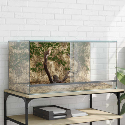 Terrarium with Storage Transparent 80 x 40 x 40 cm Glass