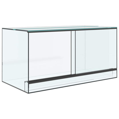 Terrarium with Storage Transparent 80 x 40 x 40 cm Glass