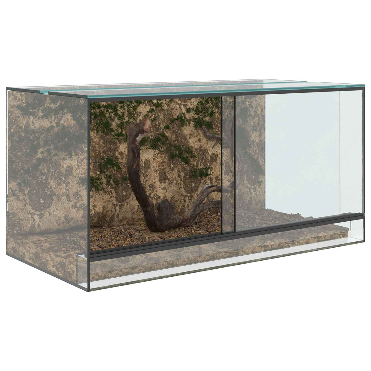 Terrarium with Storage Transparent 80 x 40 x 40 cm Glass