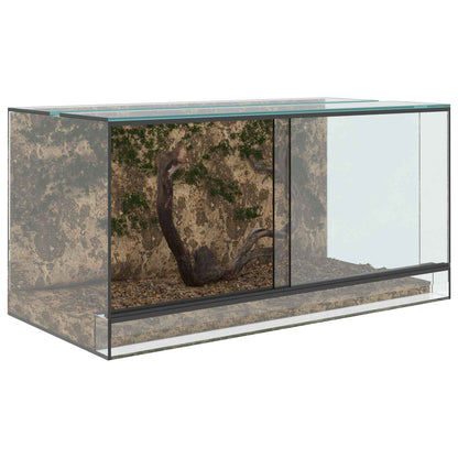 Terrarium with Storage Transparent 80 x 40 x 40 cm Glass