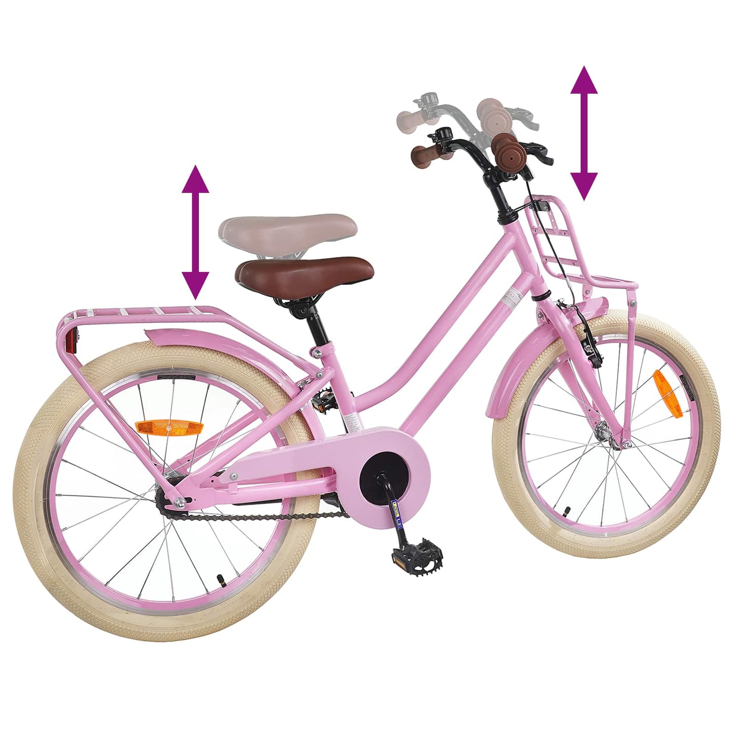 Kids Bike 18 Inches for 5-7 Years Old Light Pink