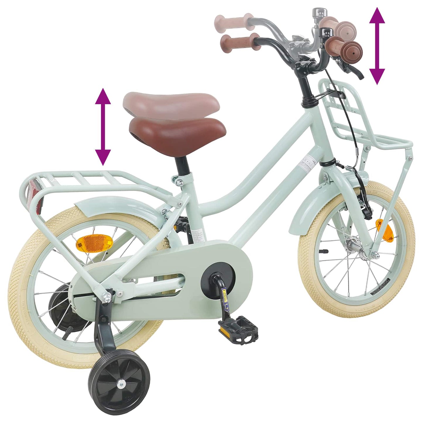 Kids Bike 16 Inches for 4-6 Years Old Light Green