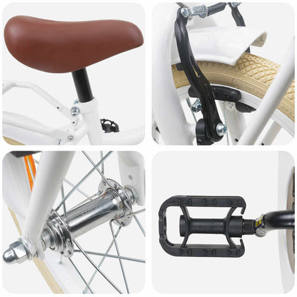 Kids Bike 12 Inches for 2-4 Years Old White