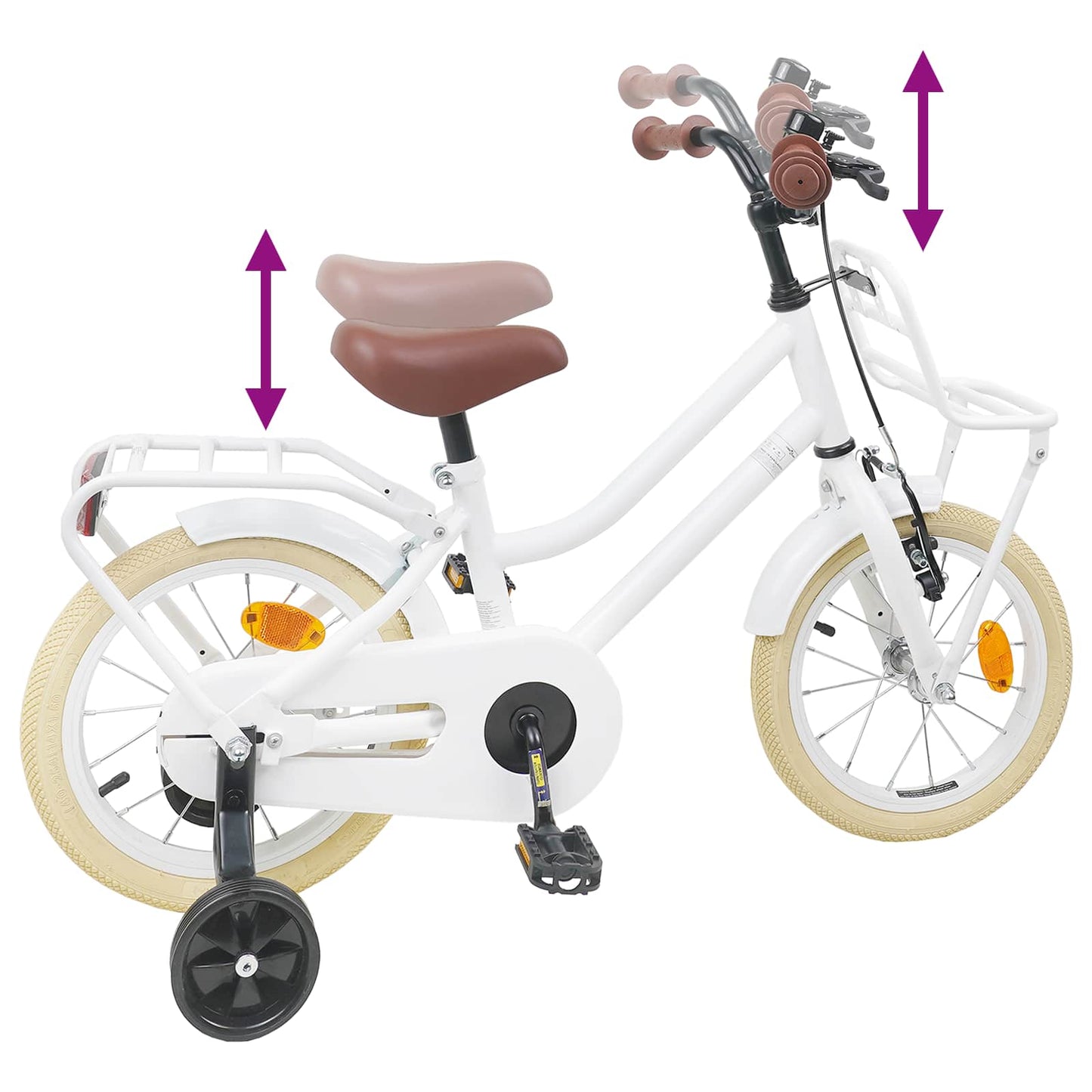 Kids Bike 16 Inches for 4-6 Years Old White
