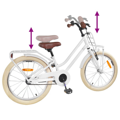 Kids Bike 18 Inches for 5-7 Years Old White