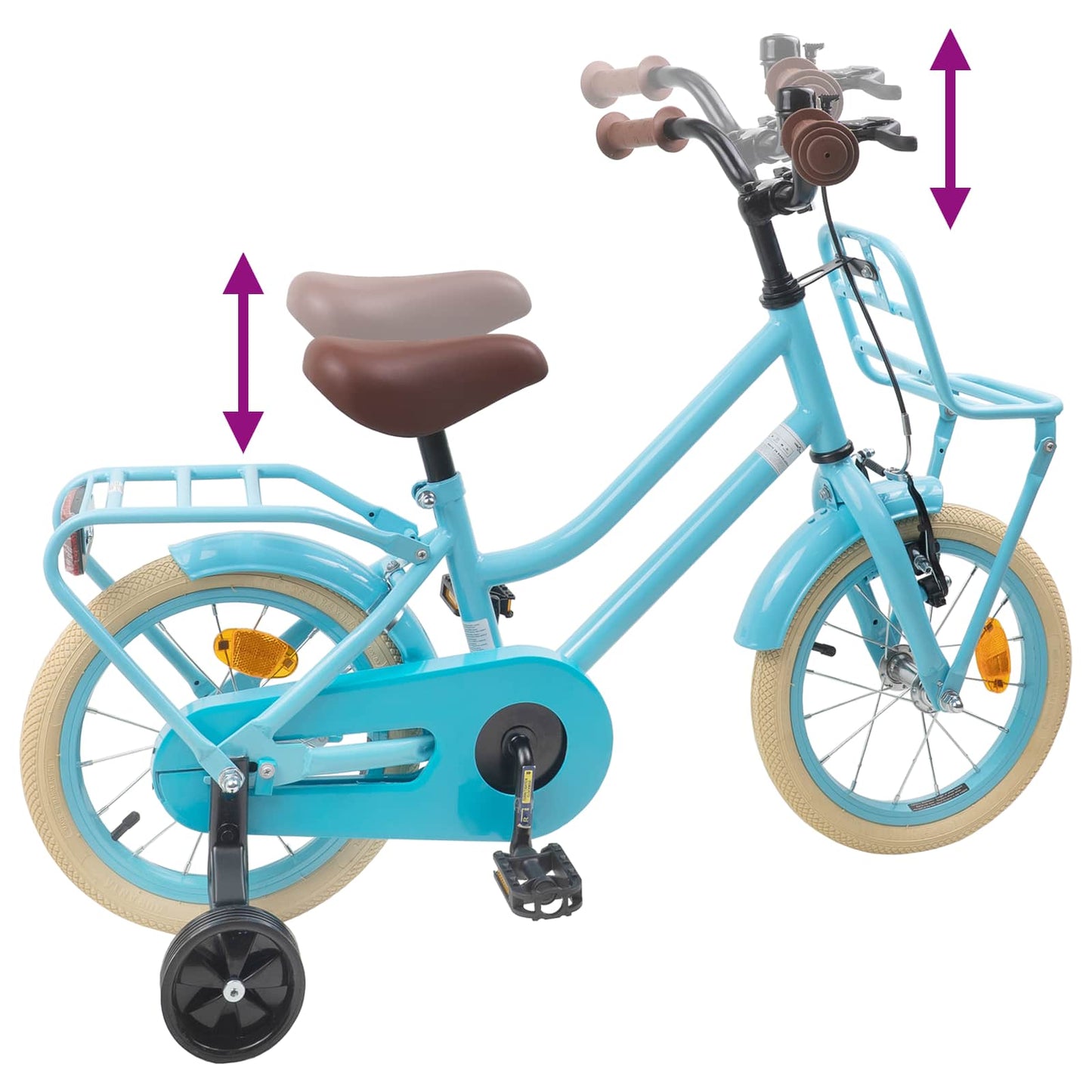Kids Bike 12 Inches for 2-4 Years Old Light Blue