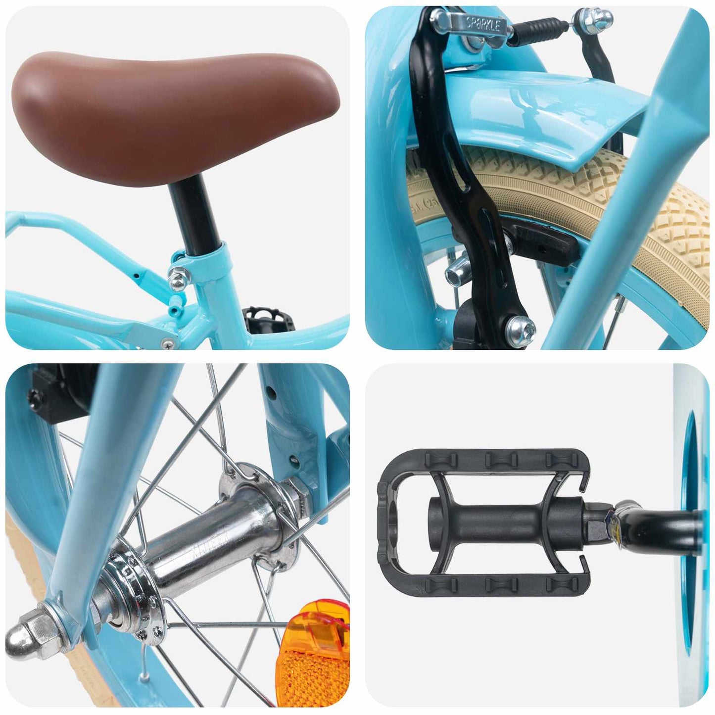 Kids Bike 14 Inches for 3-5 Years Old Light Blue