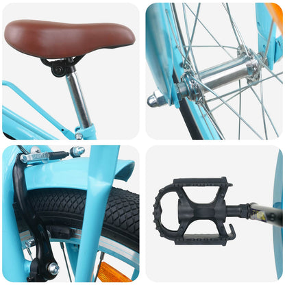 Kids Bike 22 Inches for 7-12 Years Old Light Blue