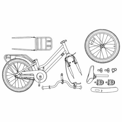Kids Bike 18 Inches for 5-7 Years Old Dark Pink