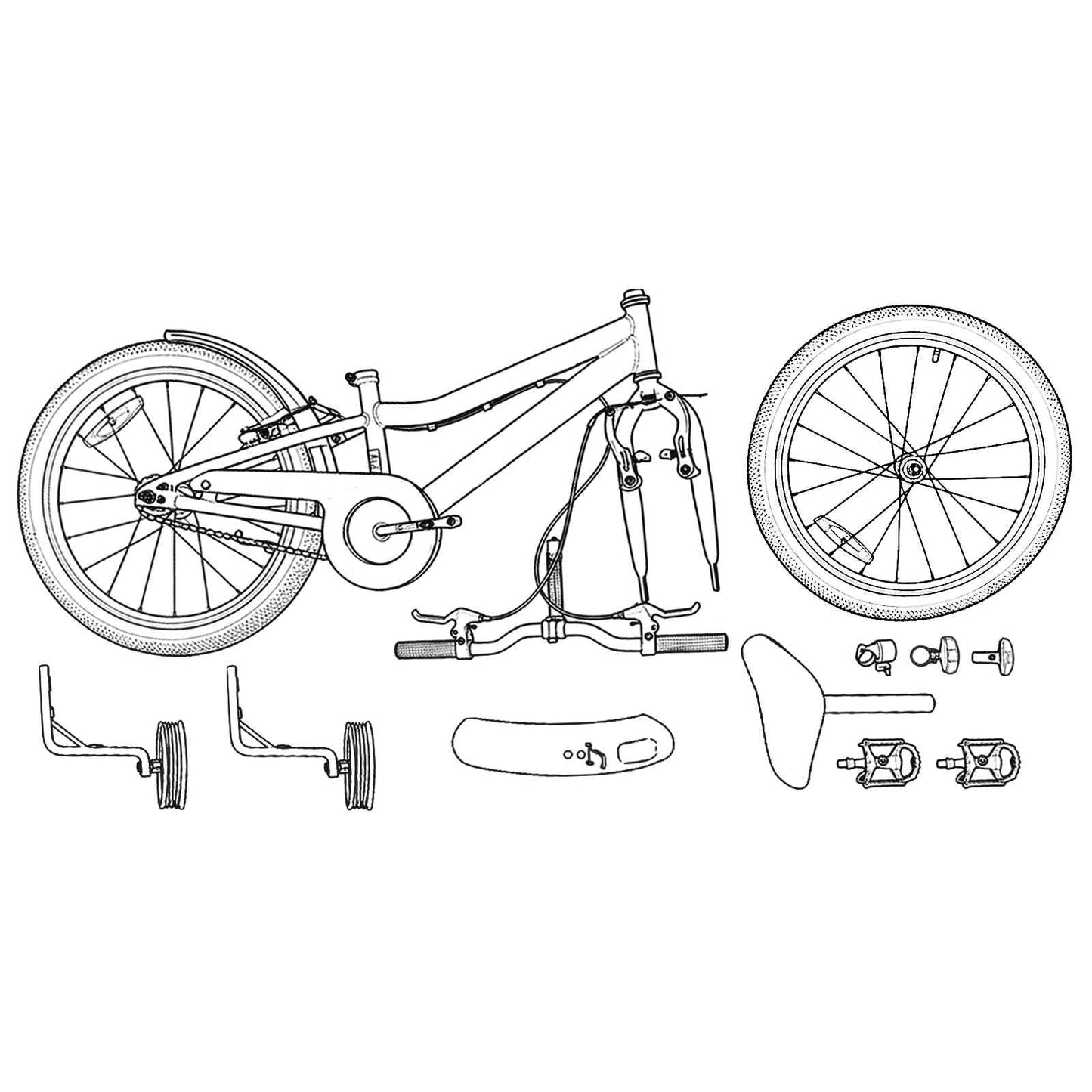 Kids Bike 12 Inches for 2-4 Years Old Light Pink