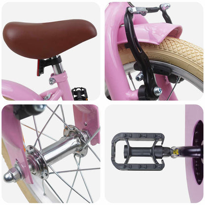 Kids Bike 16 Inches for 4-6 Years Old Light Pink