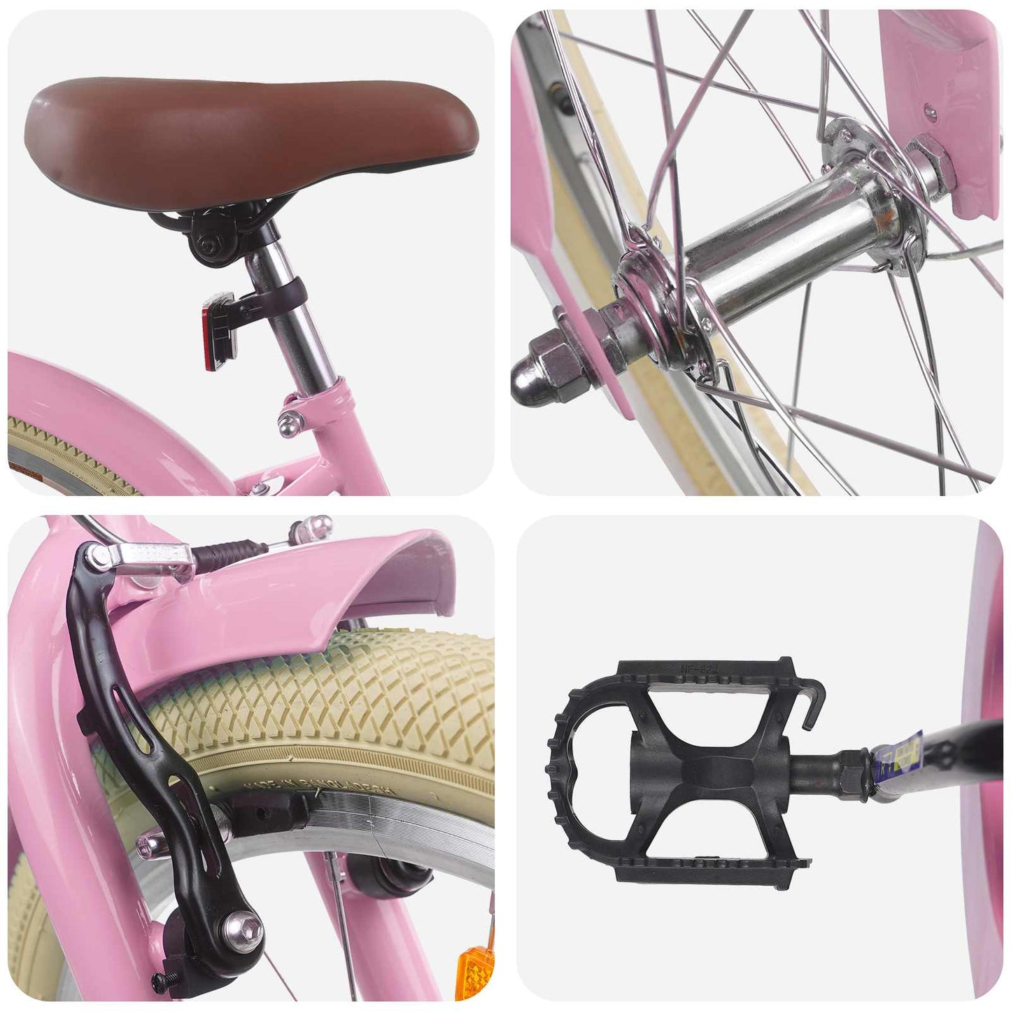 Kids Bike 18 Inches for 5-7 Years Old Light Pink