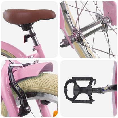 Kids Bike 18 Inches for 5-7 Years Old Light Pink