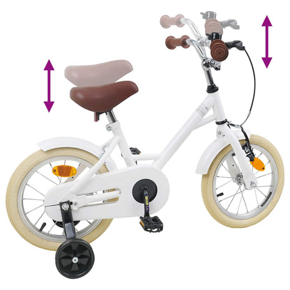 Kids Bike 14 Inches for 3-5 Years Old White