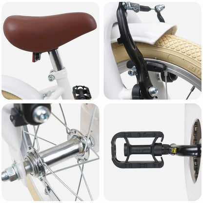 Kids Bike 16 Inches for 4-6 Years Old White