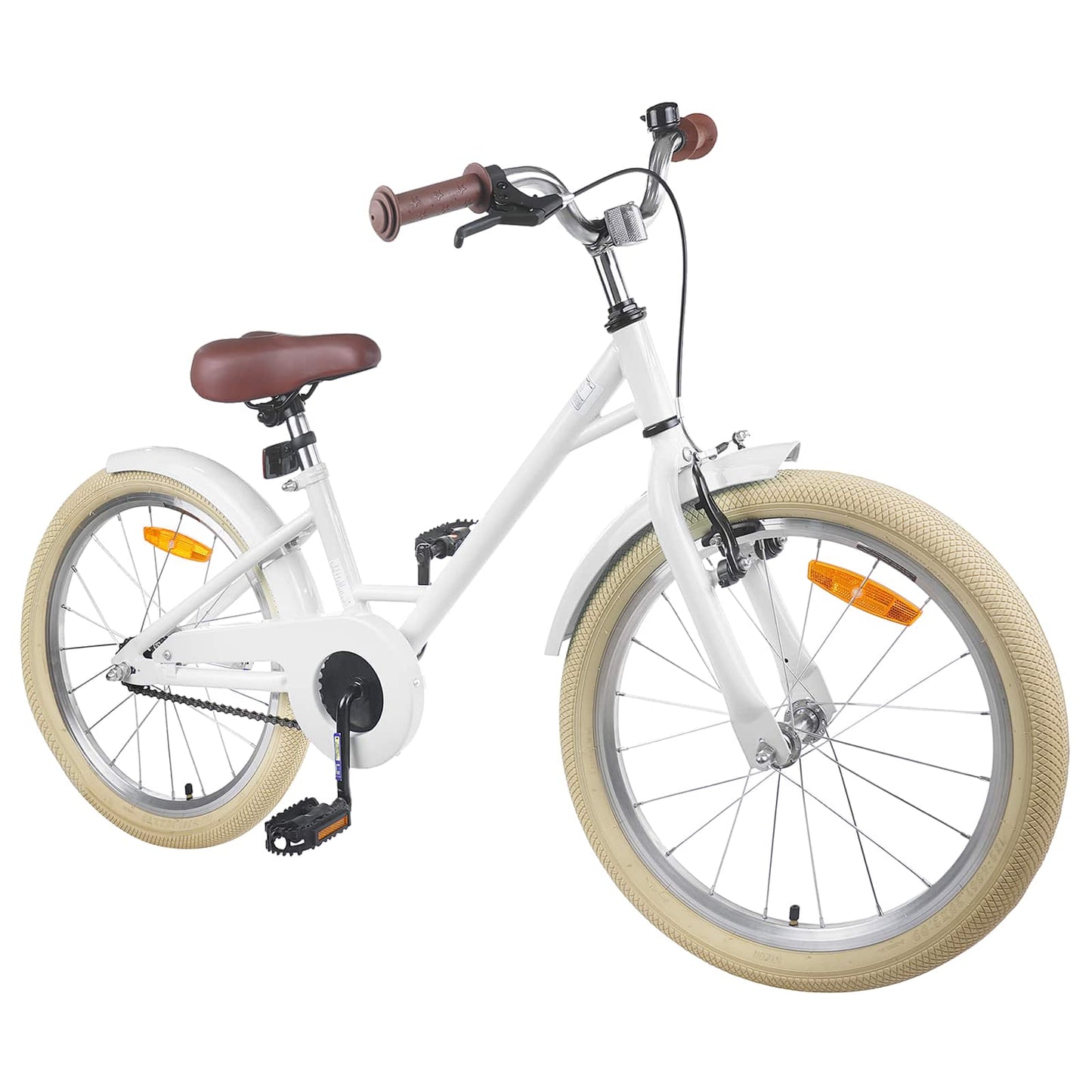 Kids Bike 18 Inches for 5-7 Years Old White