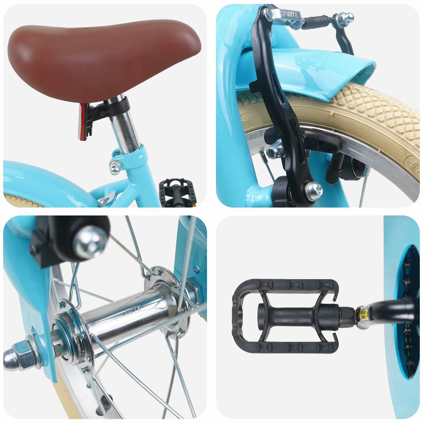 Kids Bike 12 Inches for 2-4 Years Old Light Blue