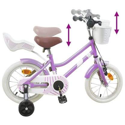 Kids Bike 14 Inches for 3-5 Years Old Purple